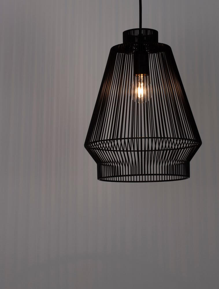 Bredo Pendelleuchte Ø 27,5cm Schwarz, dimmbare Lampe aus Aluminium mit modernem Design