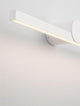 Breggo Wandleuchte 61cm 3000K IP54 an der Wand installiert, modernes Design, warmes Licht.