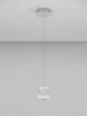 Brillante LED Pendelleuchte Ø 12cm 3200K mit elegantem Design und glänzendem Chrom-Aluminium.