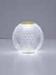 Brillante LED Tischleuchte 3200K Gold - elegante Tischleuchte mit Kristalloptik und goldenem Detail