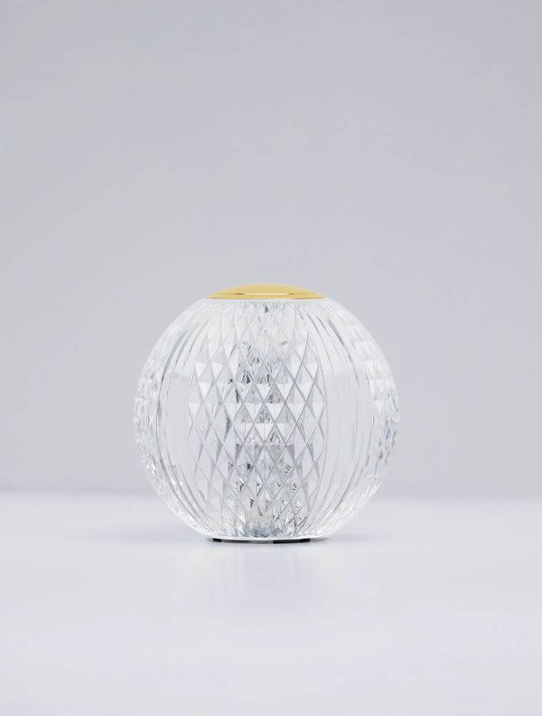 Brillante LED Tischleuchte 3200K Gold, moderne Nova Luce Tischlampe aus Acryl und Aluminium