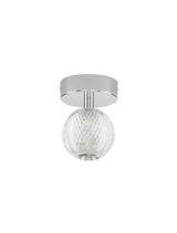 Glazen LED plafondlamp Ø 11cm 3200K chroom