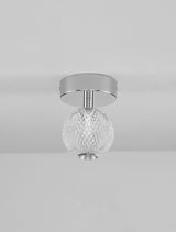 Glazen LED plafondlamp Ø 11cm 3200K chroom