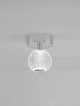 Brille LED Deckenleuchte Ø 11cm 3200K Chrom mit elegantem Kristallglas-Design und Chromfassung.