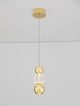 Brille LED Pendelleuchte Ø 14cm 3200K Gold mit modernem, glamourösem Design und elegantem Licht.