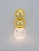 Brille LED Wandleuchte 3200K Gold aus Aluminium und Glas mit elegantem Licht.