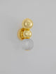 Brille LED Wandleuchte 3200K Gold - elegante Wandbeleuchtung in Gold und Glas.