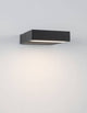Brin LED Außenwandleuchte 3000K Anthrazit IP65 an Wand montiert mit minimalistischem Design.