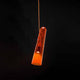 Brokis Hängeleuchte Flutes 0° in orangefarbener Ausführung, elegante konische Form für stilvolle Inneneinrichtungen.