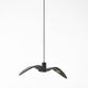 Brokis Hängeleuchte Night Birds normale Flügel 73cm in Rauchgrau, moderne Pendelleuchte mit eleganter Flügelform.