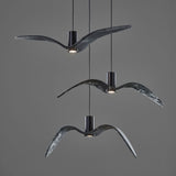 Brokis Hängeleuchte Night Birds mit normalen Flügeln in Rauchgrau, 73cm, modernes Design für stilvolle Innenräume.