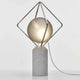 Brokis Tischlampe Jack O`Lantern Large mit Marmorsockel und metallischem Rahmen.