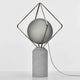 Brokis Tischlampe Jack O`Lantern Large mit Marmorsockel und metallischem Rahmen, designed von Lucie Koldova.