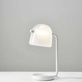 Brokis Tischlampe Mona Small in Weiß mit mundgeblasenem Glas und dimmbarem LED-Licht, modernes Design.