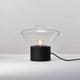 Brokis Tischlampe Muffins Mini Wood 06 mit Glas und Holzsockel, zeitloses Design, stilvolle Beleuchtung.