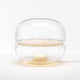 Brokis Tischleuchte Macaron L in transparentem Design mit Onyxbasis und mundgeblasenem Glas.