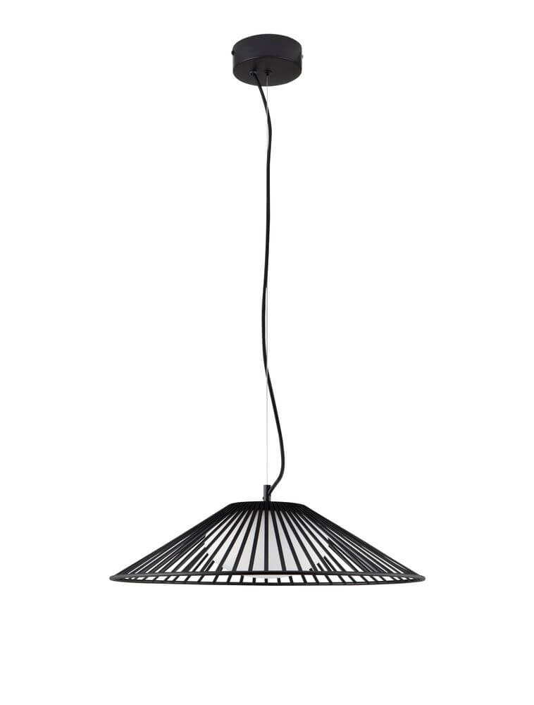 Brume LED Pendelleuchte 3000K Schwarz in modernem, minimalistischem Design aus schwarzem Draht.