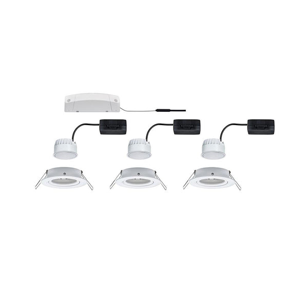 Bündel Einbauleuchte LED 3er-Set Nova mit Cephei Schalt Controller, smartes Licht im eleganten Design
