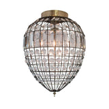 Deckenlampe Amadeus Ø 30cm in Antik-Design mit Glasprismen für warmes Licht und elegante Raumgestaltung.
