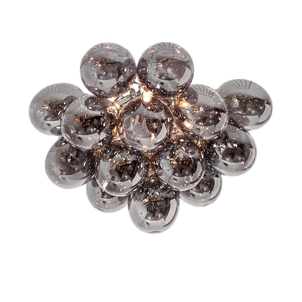 Elegante Deckenlampe Gross mit 24 Glasperlen, Ø 50cm, modernes Design für Wohnzimmer und Diele.