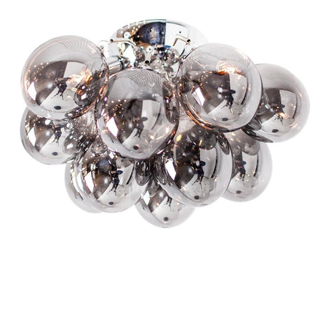 Plafonnier Gross Ø 30 cm ambré avec de fines boules en verre pour le couloir ou la chambre à coucher