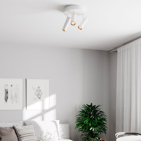 Takspotlight Puls med 3 ljuskällor i modern design, idealisk för hall, kök och vardagsrum.