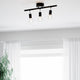 Row takspotlight 3-lys montert i taket, moderne design i svart farge.
