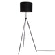 Trepot gulvlampe Rina 145 cm med svart lampeskjerm og elegant design.
