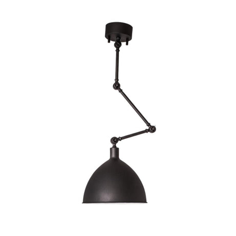 Lampada a sospensione Bazar Ø 30 cm regolabile in nero con braccio regolabile per un design personalizzato.