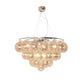 Hengelampe Gross Giant Ø 100 cm glaskuler med 36 glassperler i moderne design.