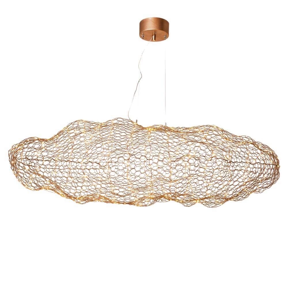 LED-Hängeleuchte Hayden XL 115cm Goldfarben  By Rydens   