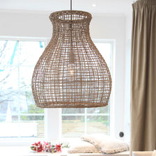 Lámpara colgante Seagrass Natur de materiales naturales, ideal para un estilo de decoración natural.