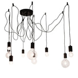 Lampe suspendue Spindelon 9-Flg. Noir