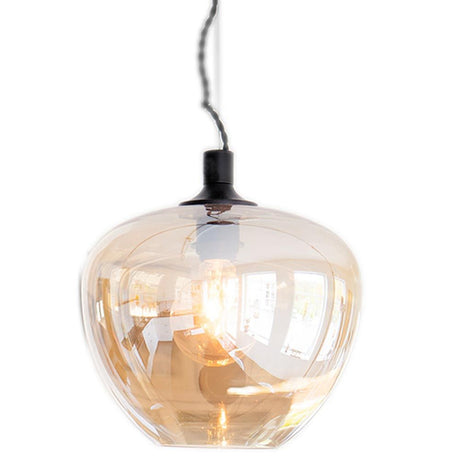 Pendant light Bellissimo Ø 28cm Amber in a modern design with clear glass and warm light.