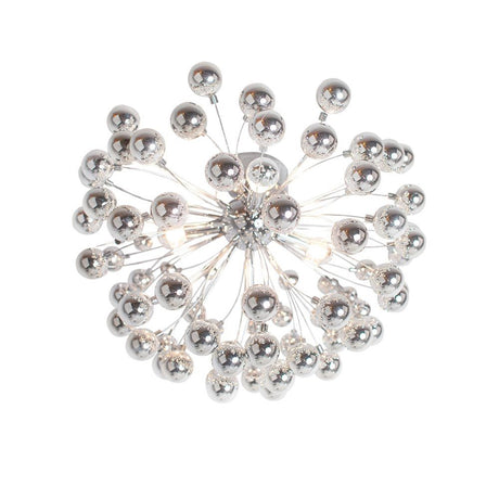 LED Taklampa Carroll Ø 58 cm krom med förkromade akrylkulor och dimbart ljus.