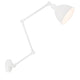 Leselys vegglampe Bazar sandhvit montert på veggen med justerbar skjerm og moderne design.