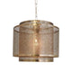Pendelleuchte Hermine Ø 34cm Messing, modernes Design mit feinem Metallgeflecht und warmem Licht.