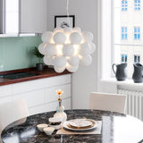 Enormt glas hängande lampa stor Ø 50 cm vit