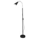 Gulvlampe Best 140 cm med minimalistisk design og fleksibelt lampehode, ideell for lesekroker.