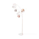 Stående lampe Foggy 5-armet 200 cm med fem forskjellige lampeskjermer i harmoniske farger.
