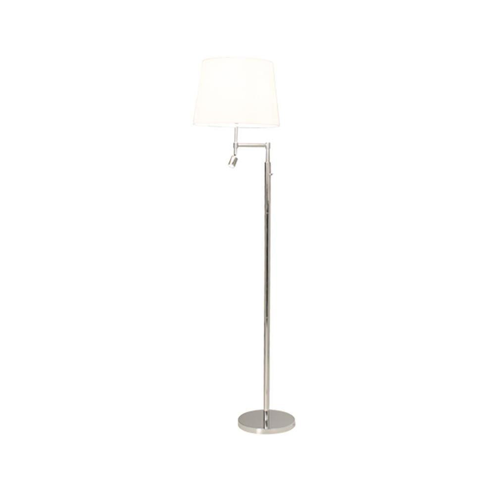 Golvlampa Orlando 138 cm med LED-läslampa i modern stil och justerbar läslampa för mysigt ljus.