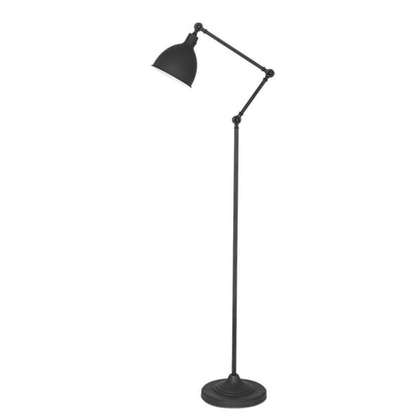 Bazar floor lamp with movable arm in sand black - elegant black floor lamp, ideal for reading.