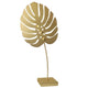 Bordlampe Costa Rica 55 cm messing med Monstera-bladdesign, inspirert av Art Deco.