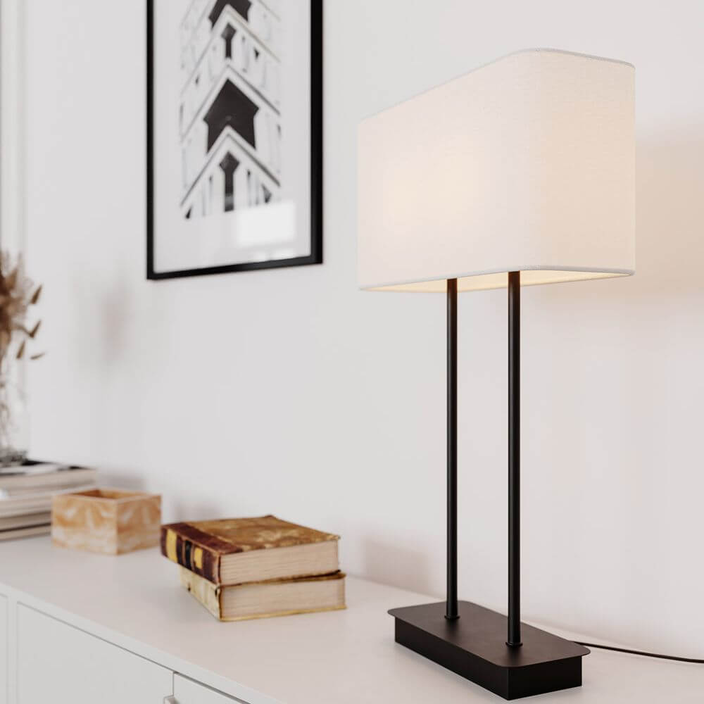 Lampe de table Luton blanc