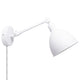 Vegg-lesespot Bazar Mini Sandweiss moderne vegglampe i hvitt med justerbar arm.