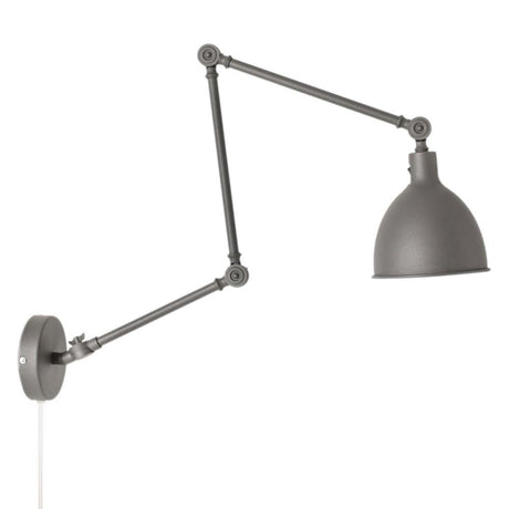 Væglampe Bazar Grey med tre led, tilpasselig og stilfuld, ideel til ethvert hjem.