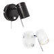 Wandspot Correct: verstellbare Wandleuchte in Schwarz und Weiß, ideal als Nachttischlampe mit Dimmer.