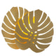 Wandlampe Costa Rica Messing mit Monstera-Blättern im Art Deco Stil