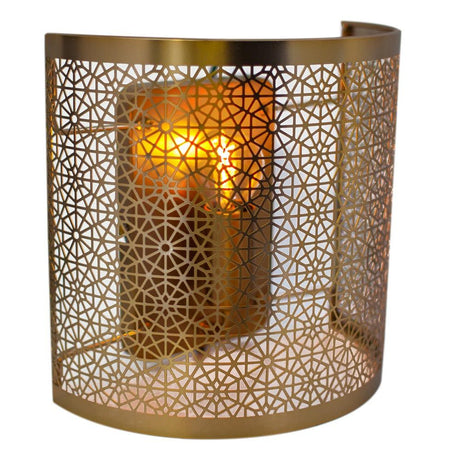 Applique da parete Hermine 21 cm in ottone con design raffinato e illuminazione delicata.