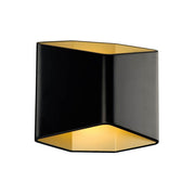 CARISO LED Wandleuchte 2 Schwarz Messing 7,5W LED 3000K, moderne Wandleuchte mit warmem Licht